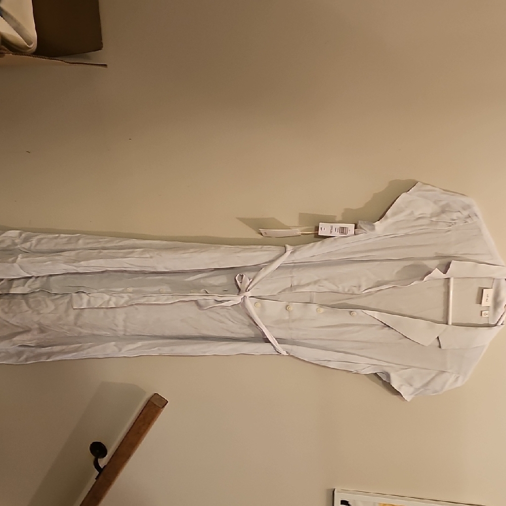 Women's Light Blue Button-Up Dress